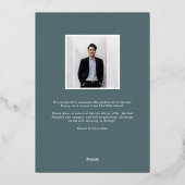 Jasper | Folie Banner Foto Afstuderen Uitnodiging (Achterkant)