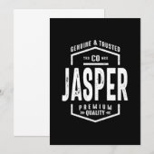 Jasper Gepersonaliseerde Naam Verjaardag Cadeau Kaart (Voorkant / Achterkant)