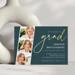 Jasper Goudtassel Fotostrips Folie Uitnodiging