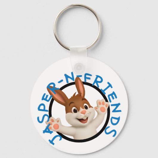 Jasper-n-friends keychain / Backpack tag (Voorkant)