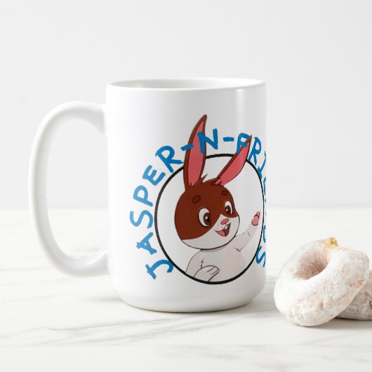 Jasper-n-Friends logo mok (Met donut)