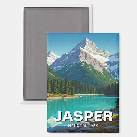 Jasper Nationaal Park Canada Magneet (Voorkant / Achterkant)