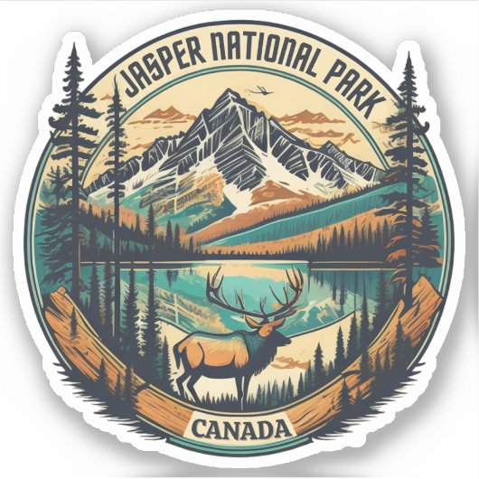 Jasper nationaal park Canada resorts Sticker (Voorkant)