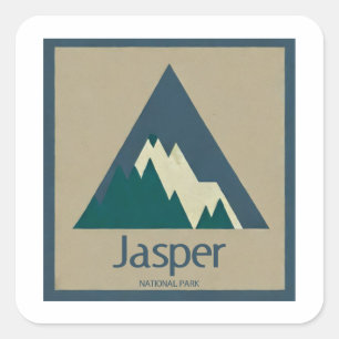 Jasper Nationaal Park Rustiek Vierkante Sticker