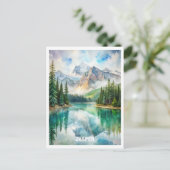 Jasper Nationaal Park Waterverf Schilderen Briefkaart (Staand voorkant)