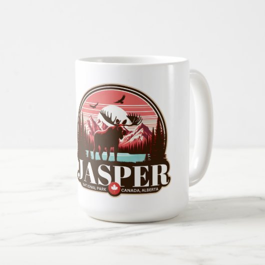 Jasper National Park Alberta Canada cadeaus Koffiemok (Voorkant rechts)