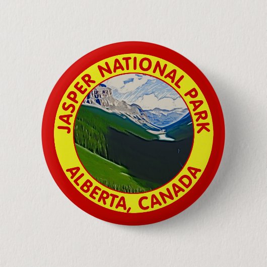 Jasper National Park, Alberta, Canada Ronde Button 5,7 Cm (Voorkant)