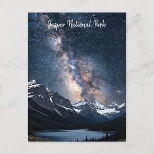 Jasper National Park Canada bij nacht Briefkaart