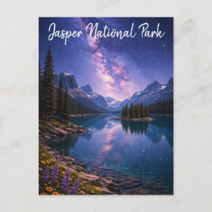 Jasper National Park Canada 's Nachts Briefkaart
