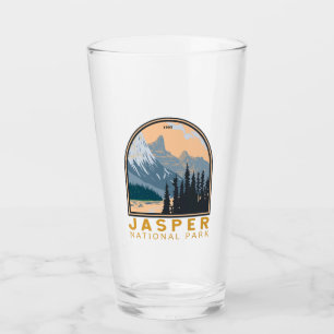 Jasper National Park Canada Travel Art Glas