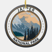 Jasper National Park Canada Travel Badge Keramisch Ornament (Achterkant)