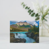 Jasper National Park, Canada Waterfall, Mountains Briefkaart (Staand voorkant)