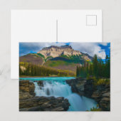 Jasper National Park, Canada Waterfall, Mountains Briefkaart (Voorkant / Achterkant)