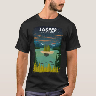 Jasper National Park Minimal Retro Reizen T-shirt