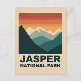 Jasper National Park Minimalistisch Outdoor Design Briefkaart