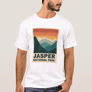 Jasper National Park Minimalistisch Outdoor Design T-shirt
