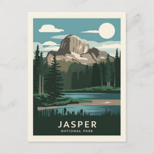 Jasper National Park Moonlight Briefkaart