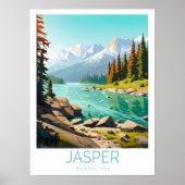 Jasper National Park Travel Poster, Jasper Canada Poster (Voorkant)