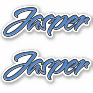 Jasper Nom bleu Autocollant Autocollant Set autoco