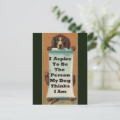 J'aspire à être; Carte postale (Debout devant)