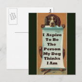J'aspire à être; Carte postale (Devant / Derrière)