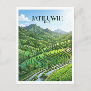 Jatiluwih Rijstterrassen Indonesië Briefkaart