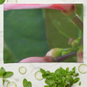 Jatropha Flower Closeup Theedoek (Gevouwen)