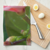 Jatropha Flower Closeup Theedoek (Quarter Fold)