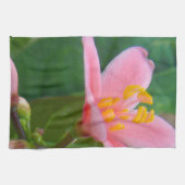 Jatropha Flower Closeup Theedoek (Horizontaal)