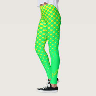 Jaune à vert Leggings Motifs de dégradé