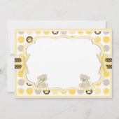 Jaune adorable de carte de remerciements de (Dos)