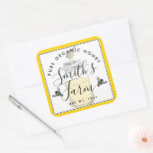 Jaune Agritouriste miel pot étiquette petite entre (Enveloppe)