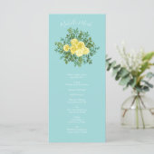 Jaune Aqua Programmes de mariage Turquoise Rose (Debout devant)