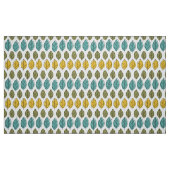 jaune aqua vert Mod tissu motif feuille (Fat Quarter)