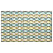 jaune aqua vert Mod tissu motif feuille (Yard)
