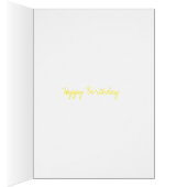 Jaune aquarelle mignonne arty créative anniversair (Intérieur (Droit))