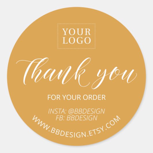 Jaune | Autocollant de la trousse de Merci pour pe (Devant)