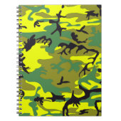 Jaune avec Carnet Camouflage Vert (Devant)