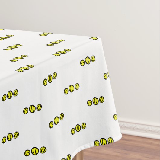 Jaune balle de tennis imprimé nappe design (In Situ)