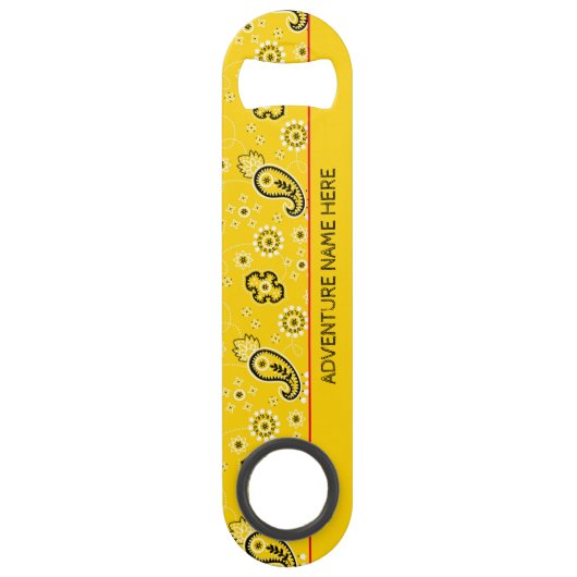 Jaune Bandana Custom Adventure Bottle ouvre (Dos)