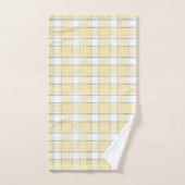 Jaune Beurre Blanc Carreau Rayures Fête de Mariage (Serviette à main)
