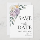 Jaune Beurre Et Fleurs De Lilas Save The Date (Devant)