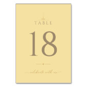 Jaune Beurre Moderne Chic Numéro de Table de Maria (Par défaut)
