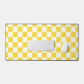 Jaune blanc À damiers Motif de tableau de bord (Clavier et souris)