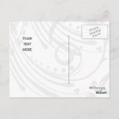 jaune blanc Chic Business Merci Cartes (Dos)