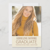 Jaune Brown 2 photos Faire-part (Devant)