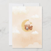 Jaune Brown mignonne ours Baby shower Invitation (Dos)