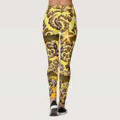 jaune brun long leggings adolescent (Dos)