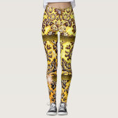 jaune brun long leggings adolescent (Devant)