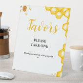 Jaune Bumble Bee baby shower Favoriser signe (In SItu)